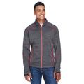 Men's Flux MÃ©lange Bonded Fleece Jacket - CARBON/ OLY RED - S