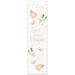 East Urban Home Loved Beyond Measure Floral Personalized Growth Chart Canvas in Pink | 39 H x 10 W x 0.1 D in | Wayfair