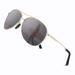 Cyxus Pilot Polarized Sunglasses UV400 Protection Anti Glare Golden Frame & Black Lenses Eyewear Outdoor For Women Men 1489B06