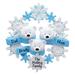 The Holiday Aisle® Polar Bear Family of 3 Hanging Figurine Ornament Plastic in Blue/White | 5 H x 4.75 W x 0.5 D in | Wayfair