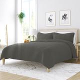 Wade Logan® Antora Microfiber Modern & Contemporary 2 Piece Coverlet/Bedspread Set Polyester/Polyfill/Microfiber in Gray | Wayfair