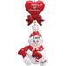 The Holiday Aisle® Baby's 1st Christmas Candycane Snowbaby Personalized Hanging Figurine Ornament Plastic in Red | 5 H x 2.5 W x 0.5 D in | Wayfair