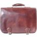 Italian Artisan 257-7610-Brown Handmade Leather Briefcase for Unisex, Brown