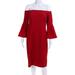 Pre-ownedVince Camuto Womens Off The Shoulder Long Sleeve Sheath Dress Size 8