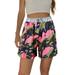 Sexy Dance Womens Shorts Casual Summer Drawstring Comfy Sweat Shorts Elastic Mid Waist Running Shorts with Pockets #2 Pink(Camouflage) L(US 12-14)