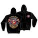 USMC Marines Badge Of Honor Hooded Sweatshirt by , Black, XL