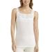 Cuddl Duds Women's SofTech Square Neck Lace Camisole - Plus Size, Ivory, 1X