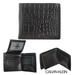 Men's Calvin Klein Brown Crocodile Embossed Leather Bifold Key Fob & Wallet Set