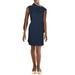 Oscar De La Renta Sleepwear Womens Wool V Neck Cocktail Dress