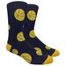 Urban-Peacock Men's Novelty Fun Socks - Basketball - Navy with Gold - 1 Pair