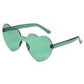 Jocestyle Vintage Love Sunglasses One Piece Adult Clear UV Protection Eyewear (Green)