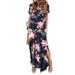 Avamo Hawaiian Beach Holiday Boho Beach Floral Maxi Dress For Women Casual Ladies Casual Wrap Summer Paisley Holiday Long Sundress Ladies Cocktail Party Evening Maxi Long Dress Beachwear