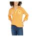 TOMMY HILFIGER Womens Yellow Waffle Knit Long Sleeve Collared Blouse Top Size XXL