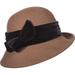 Women's Scala LF170 Cloche Bucket Hat with Velvet Bow