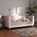 Willa Arlo™ Interiors Saul Daybed Upholstered/Velvet in Pink | 37.6 H x 42.3 W x 90.2 D in | Wayfair 971E21F6DD064E5A846C19208C540D31