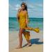 Women Sexy See-through Beach Dress Off Shoulder Bikini Cover Up