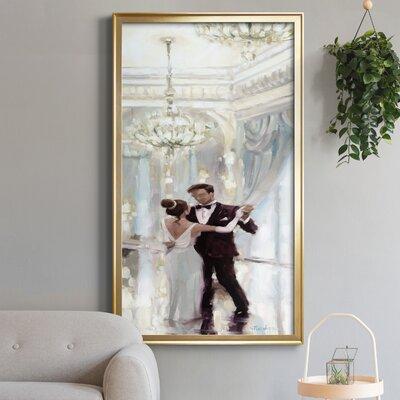 House of Hampton® Ballroom Dancing - Picture Frame Painting on Canvas Canvas, Solid Wood in Blue/Green/Indigo | 26.5 H x 14.5 W x 1.5 D in | Wayfair