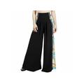 GUESS Womens Black Pleated Floral Wide Leg Pants Size XS