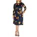 24/7 Women's Plus Size Comfort Apparel Long Sleeve Knee Length Plus Size Skater Dress