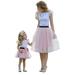 Listenwind Family Matching Women Baby Girl Kid Outfits Tops T-shirt Skirt Tutu Dress Set