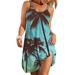 UKAP Women Beach Sundress Sleeveless Summer Shirt Dress Beach Cover Up Dress for Ladies Casual Baggy Kaftan Short Dress