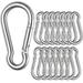 15 Pack Stainless Steel 1/4 in Spring Snap Hooks M6 x 2-3/8 inch Key Carabiner Clip Heavy Duty Non Locking Carabiner Keychain Quick Links Hammocks Hooks for Camping Hiking Swing Pet Leash