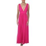 Speechless Womens Juniors Chiffon Deep V Evening Dress