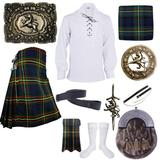 Scottish Kilts Outfit Set MacLaren tartan with Lion Rampant 10 pcs