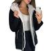 Women Plus Size Winter Fleece Long Sleeve Coat Overcoat Cardigan Warm Outerwear