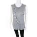 Pre-ownedHaute Hippie Womens Sleeveless Scoop Neck Printed Tank Top Grey Size Small