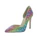 Jessica Simpson Womens Prizma 5 Glitter Pumps D'Orsay Heels