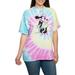 Disney Womens Plus Size Minnie Mouse Short Sleeve Tie-Dye T-Shirt Retro