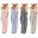 Maxi Dresses for Women, Summer Spaghetti Striped Beach Dresses Casual Long Dresses Sundress V-neck Women Party Dresses