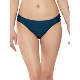 Jessica Simpson Women's Contemporary Solid Rib Side Shirred Hipster Swimsuit