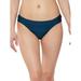 Jessica Simpson Women's Contemporary Solid Rib Side Shirred Hipster Swimsuit