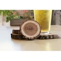 Etchey Round Wood Log 4 Piece Coaster Set Wood in Brown | 0.5 H x 3.5 D in | Wayfair CST-WLOG-KHACHI