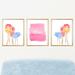 Outside In Art Studio Bright Pastel Flower Artwork, Paper Prints Paper | 10 H x 8 W x 0.063 D in | Wayfair Bright Pastel Flowers S3 0810 PINK