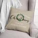 The Holiday Aisle® Barwen Merry Rustic Christmas Square Pillow Cover & Insert Polyester/Polyfill blend | 18 H x 18 W x 1.5 D in | Wayfair