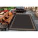 Black/Brown 90 x 0.03 in Area Rug - Breakwater Bay Sania Solid Black Cocoa Brown Flatwoven Indoor Outdoor Area Rug Polypropylene | Wayfair