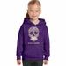 LA Pop Art Girl's Word Art Hooded Sweatshirt - Dia De Los Muertos