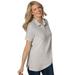 Woman Within Women's Plus Size Perfect Short-Sleeve Polo Shirt