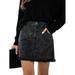 Black High Street Wear Denim Skirt Dress for Women Casual A Line Jeans Skirt Junior Teenage Girls Mini Short Skirt