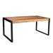 Loon Peak® Almodovar Loon Peak 60" Solid Mango Wood Trestle Dining Table Wood/Metal in Brown | 30 H x 71.75 W x 35.5 D in | Wayfair