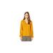 MICHAEL KORS Womens Yellow Ruffled Long Sleeve V Neck Top Size 2XS