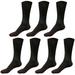 7 pairs Mens Breathable Comfortable Cotton Soft Fashion Casual Classic Crew Business Dress Socks Over the Calf Size 9-11 10-13