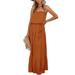 Maxi Dress for Women Elegant Strapless Tube Dress Summer Beach Party Smocked Dress Women Plain Sundress