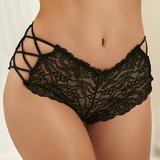 Sexy Women's Lace Plus Size Lace Sexy High Waist Thong Underwear Panties