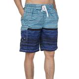 LELINTA Mens Swim Trunks Beachwear Board Shorts Bathing and Swimming Trunks for the Big And Tall Man with Elastic Waist Drawstring Green/ Blue