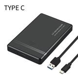 SATA 2.5-inch USB2.0 3.0 Type-C 3.1 Mobile Hard Drive Box 5Gbps Laptop External Hard Drive Enclosure Hard Disk Case Maximum Support 3BT