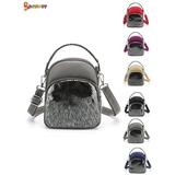 Spencer Cell Phone Pouch Purse Mini Nylon Crossbody Bag Smartphone Travel Shoulder Wallet Bag For Women Girls (5.9"x 3.2"x 7.1",Gray)